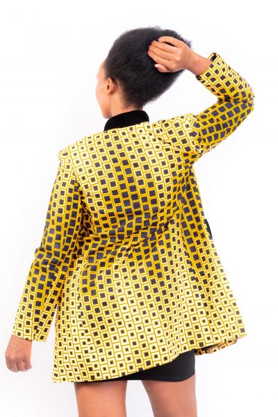 Isaro Identity Collection Gold Print Jacket Back