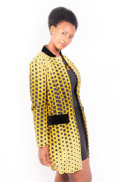 Isaro Identity Collection Gold Print Jacket Front