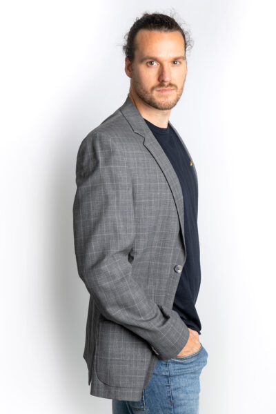 The Ash Single Breasted Wool Jacket Grey